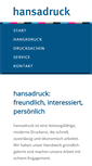 Mobile Screenshot of hansadruck.de